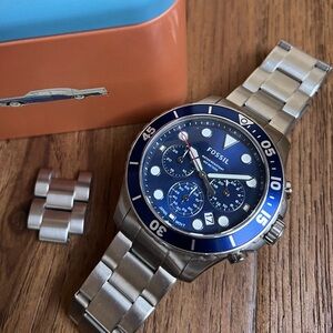 Fossil Stainless Steel Chronograph Watch Men’s Watch FS5724 46mm